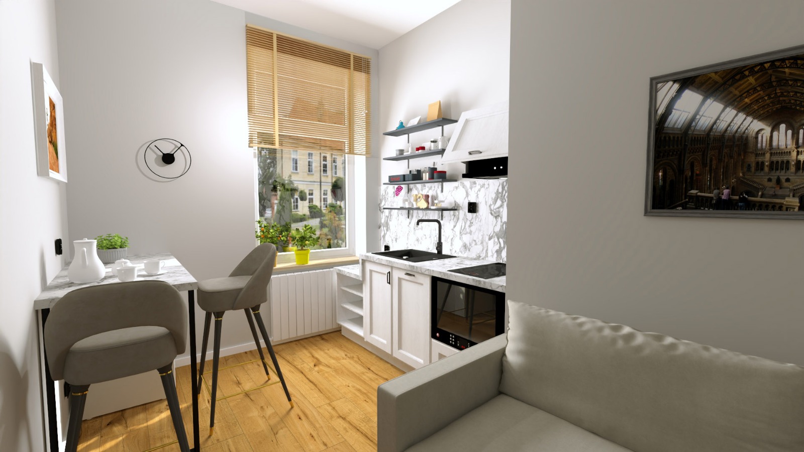 Render 7 mieszkania po podziale na dwa lokale przy ul. Menniczej